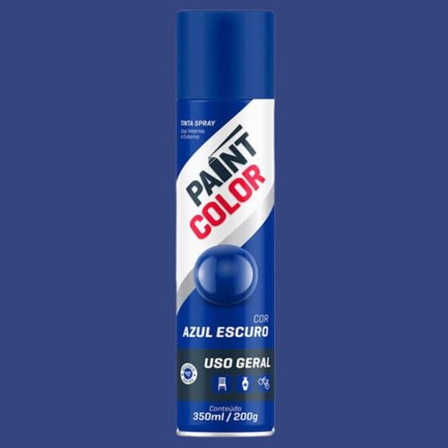Tinta Spray Uso Geral Azul Escuro 350ml Paintcolor