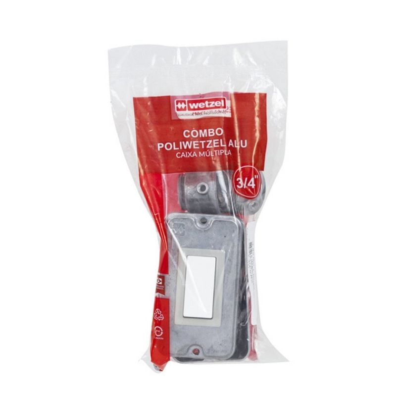 Kit-Condulete-Multiplo-X-3-4--Interruptor-2-Conectores-e-3-Tampoes