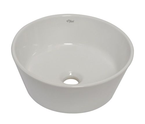 Cuba de Apoio Redonda Branca 35cm Louça Fiori 55CB13-J-1FB