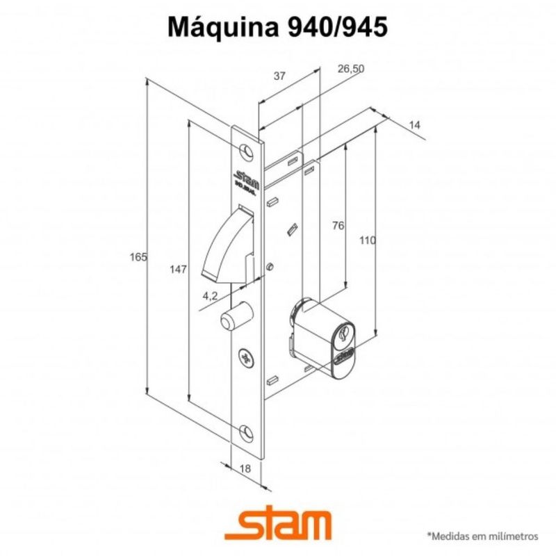 Fechadura-Externa-Bico-de-Papagaio-Porta-de-Correr-940-265mm-Acab.Oxd