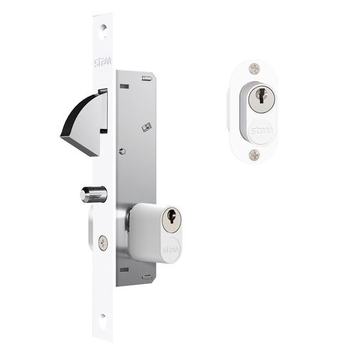 Fechadura Externa Bico de Papagaio Porta de Correr 901 18MM Branco