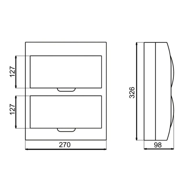 Quadro-PVC-Disjuntor-Sobrepor-sem-Barramento-para-24-Disj-Branco