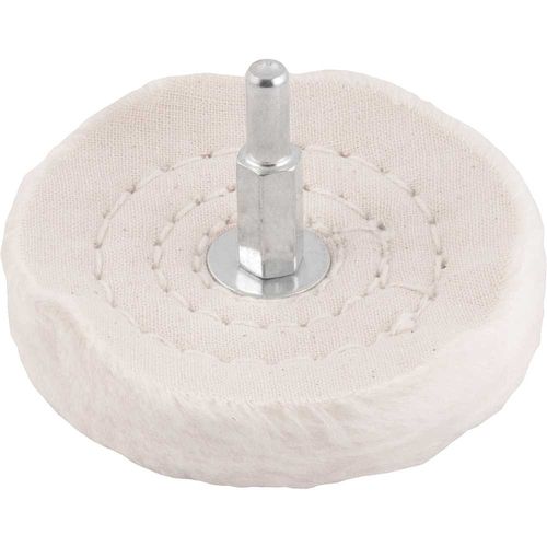 Roda de Pano com Haste para Polimento 3" 76mm Vonder