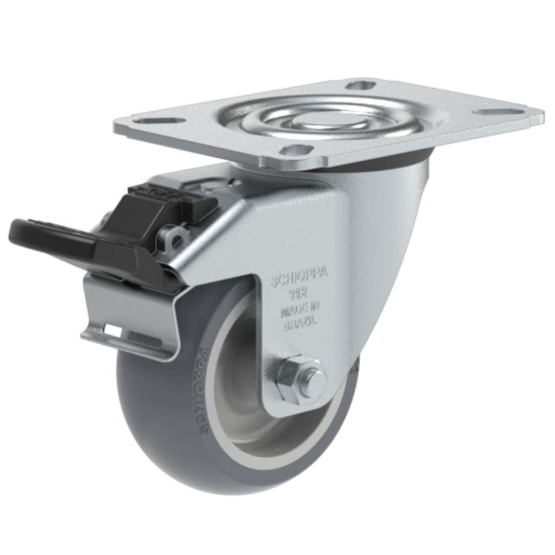 Rodizio-Giratorio-com-Freio-Termoplastico-75mm-60Kg