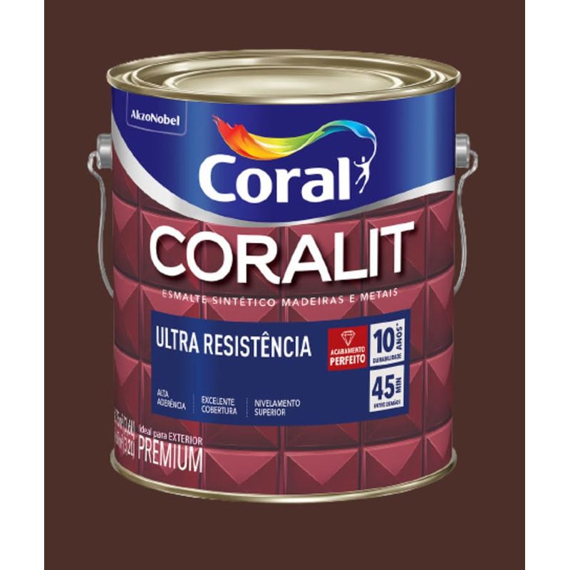 Esmalte-Premium-Sintetico-Brilhante-Coralit-Marrom-36L-Coral