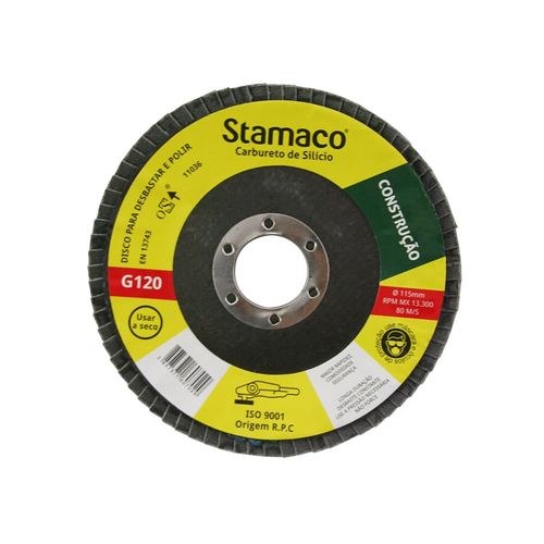 Disco Flap 4.1/2" 115x22mm Grão 120 7029 para Multimaterial Stamaco
