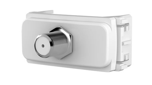 Módulo Tomada Coaxial para Antena de TV Branco Composé