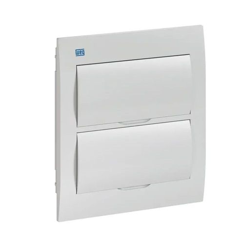 Quadro PVC Disjuntor Embutir sem Barramento para 24 Disjuntores Branco