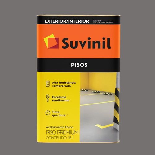 Tinta Premium Acrílica Fosco Piso Cinza Escuro 18L Suvinil