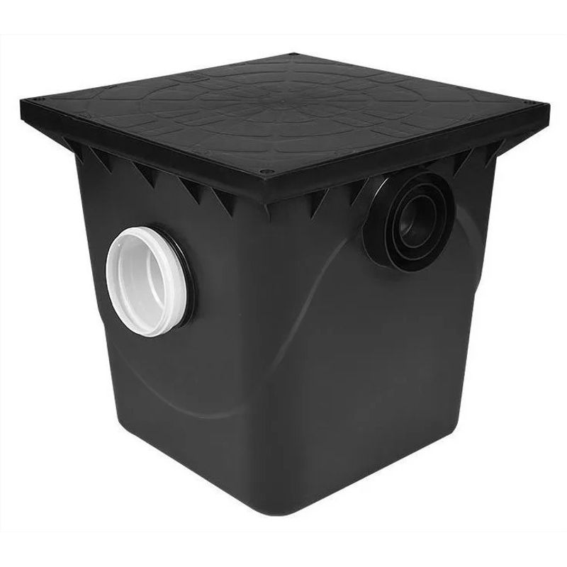 Caixa-de-Gordura-Polipropileno-com-Cesto-para-Limpeza-Preto-42L-Taf