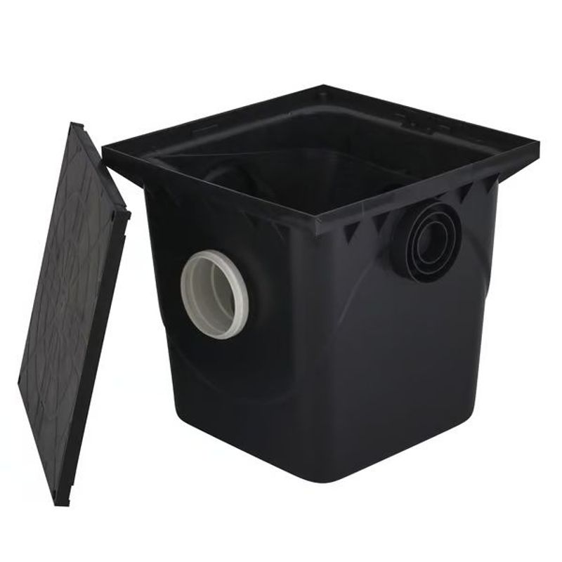 Caixa-de-Gordura-Polipropileno-com-Cesto-para-Limpeza-Preto-42L-Taf