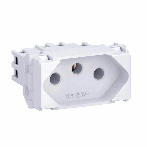 Módulo Tomada 2P+T 10A/250V Branco Equille