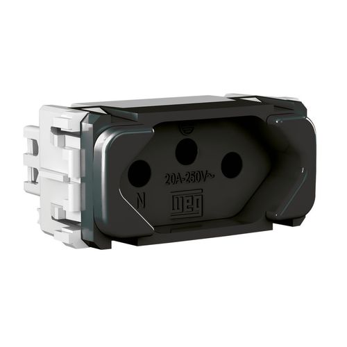 Módulo Tomada 2P+T 20A/250V Preto Composé