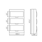 Quadro-PVC-Disjuntor-Sobrepor-sem-Barramento-para-36-Disj-Branco