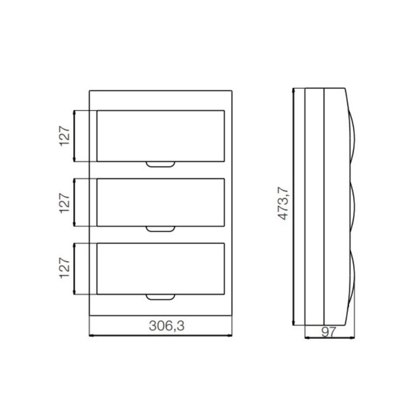 Quadro-PVC-Disjuntor-Sobrepor-sem-Barramento-para-36-Disj-Branco