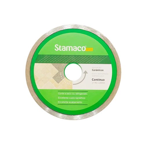 Disco Diamantado Contínuo 4.3/8" 110x20mm p/ Cerâmica 4509 Stamaco