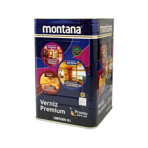 Verniz Premium Sintético Brilhante Tingidor Mogno 18L Montana