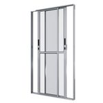 Porta-de-Correr-2-Folhas-Vidro-Liso-Aluminio-Brilhante-210x150cm