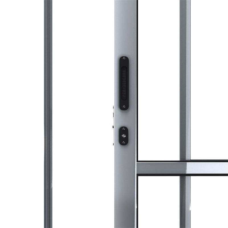 Porta-de-Correr-2-Folhas-Vidro-Liso-Aluminio-Brilhante-210x150cm