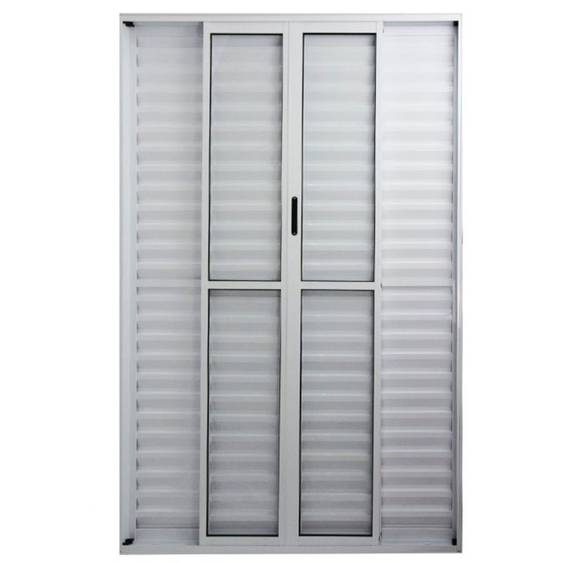 Porta-Balcao-Veneziana-6-Folhas-Vidro-Liso-Aluminio-Branco-210x150cm