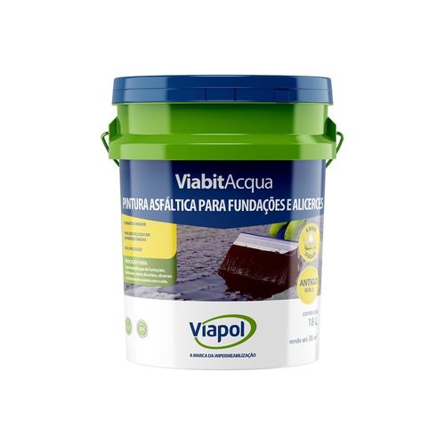 Pintura Asfáltica Impermeabilizante Viabit Acqua 18L Viapol