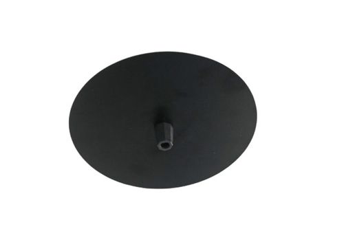 Canopla Redonda para Lustre ou Pendente em Alumínio Preto com 150mm