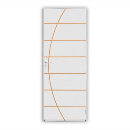 Kit Porta Frisada Colméia Neblina Ecomadeira Branco Direito 212x75cm