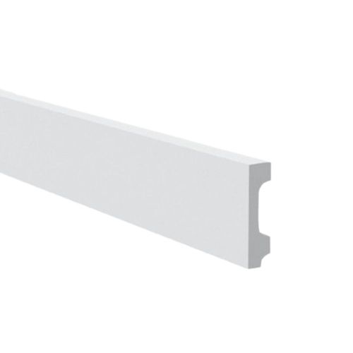 Rodapé Poliestireno FN7 Branco Liso 7x1,3x200cm