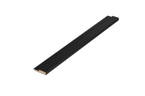 Acabamento Ripado Macho MDF Resistente à Umidade Preto 270cm