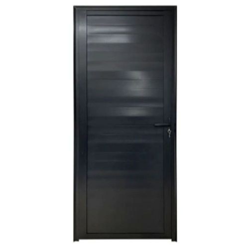 Porta Laminada Fechada Alumínio Preto Esquerdo 210x80cm