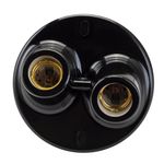 Plafonier-Plastico-Redondo-Demi-Soquete-Porcelana-2xE27-Preto