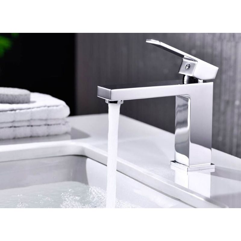 Monocomando-para-Banheiro-Mesa-Bica-Alta-Cromado-Luxo-Quadrado-16cm