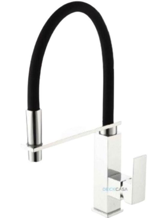 Monocomando para Cozinha Mesa Bica Alta Cromado/Preto Goumert 45cm