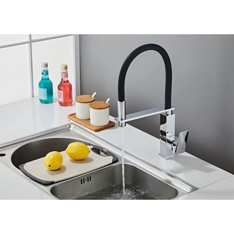 Monocomando-para-Cozinha-Mesa-Bica-Alta-Cromado-Preto-Goumert-45cm