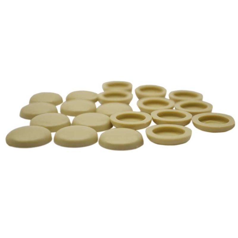 Tampa-para-Cabeca-de-Parafuso-1-4-x13mm-Marfim-20-Pecas
