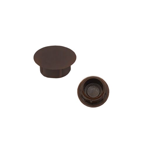 Tapa Furo Plástico 12mm Marrom 20 Peças