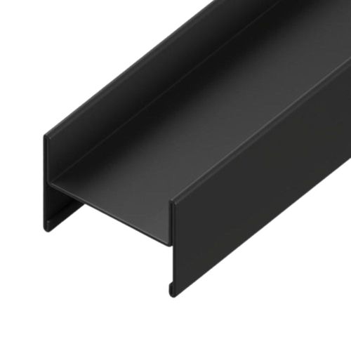 Perfil Montante Travessa Preto Liso Fit 3M
