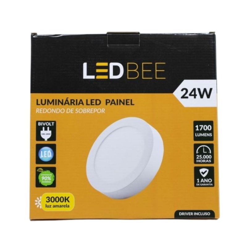 Painel-de-LED-Sobrepor-24W-285cm-1700-Lumens-Luz-Amarela