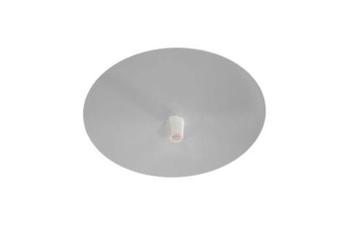 Canopla Redonda para Lustre ou Pendente em Alumínio Branco com 150mm
