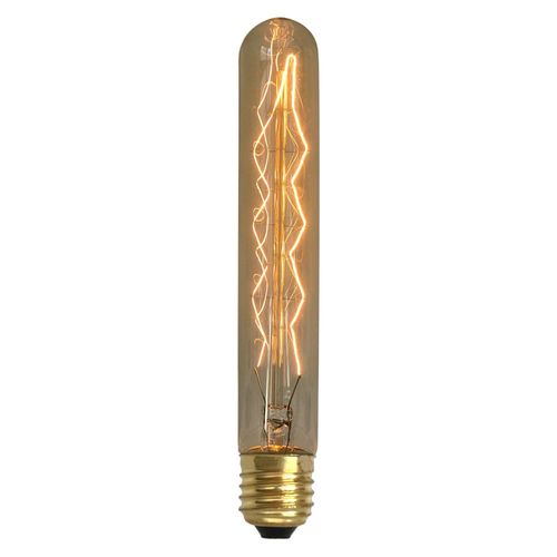 Lâmpada de Filamento de Carbono Retrô T30 40W E27 Luz Âmbar 220V