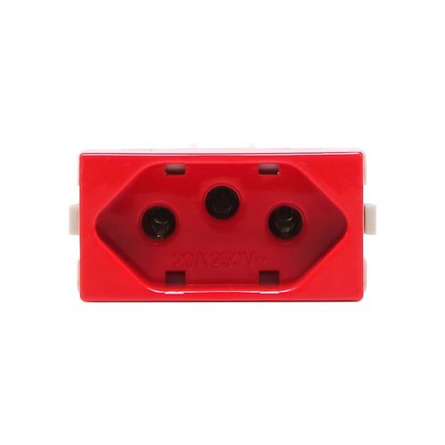 Módulo Tomada 2P+T 20A/250V Vermelho Sleek
