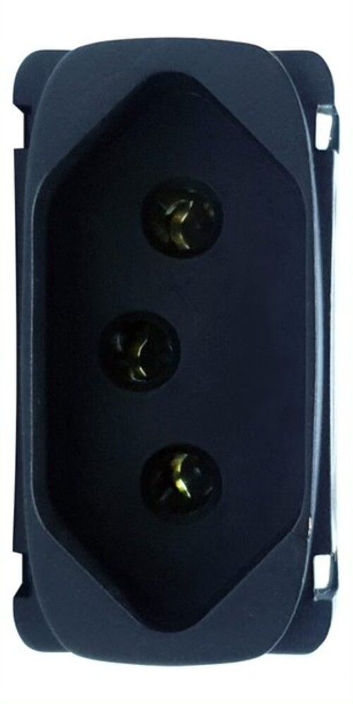 Módulo Tomada 2P+T 10A/250V Preto Gracia