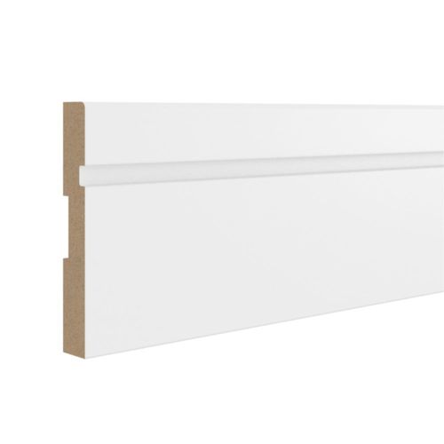 Rodapé Estilo MDF Branco Max 7x240cm