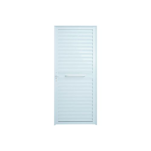 Porta Palheta Acessibilidade Alumínio Branco Direito 210x100cm