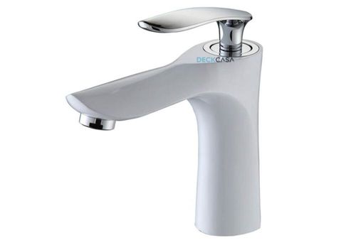 Monocomando para Banheiro Mesa Bica Baixa Branco/Cromado Redondo