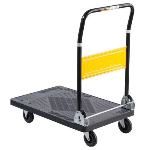 Carrinho Plataforma Plástica Rodízio Giratório 73 x 47 x 81cm 150Kg