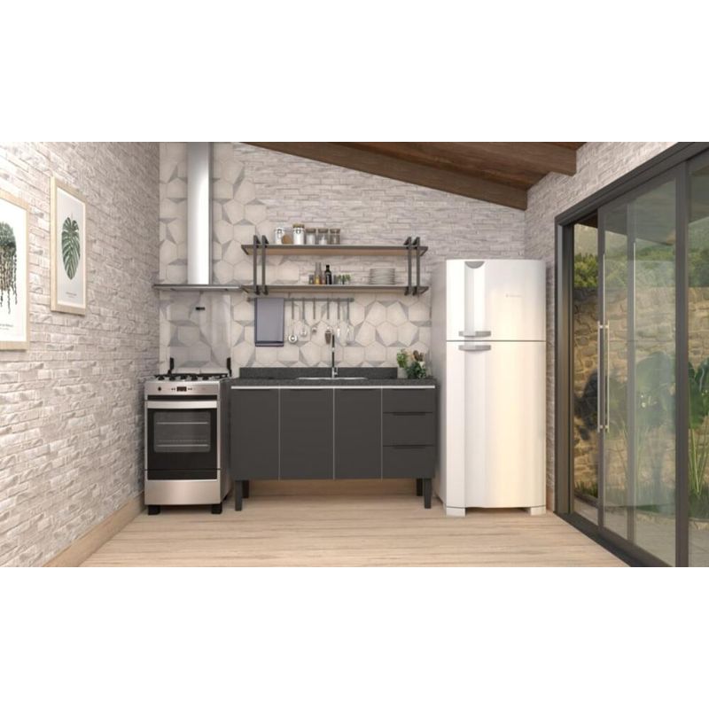 Gabinete-para-Cozinha-Jupiter-145x85x50cm-Aco-Preto