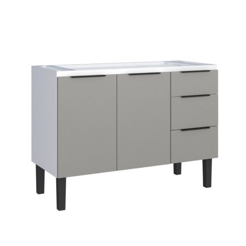 Gabinete para Cozinha Jupiter 117x85x50cm Aço Cinza