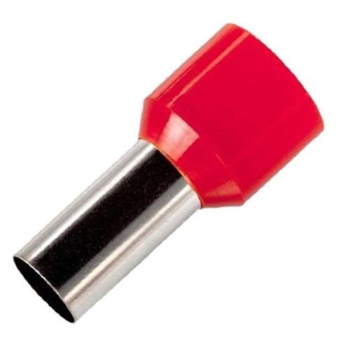 Terminal Isolado Tubular Simples 35mm² Vermelho com 20 peças Eletrokit