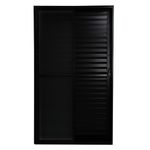 Porta-Balcao-Veneziana-3-Folhas-Vidro-Liso-Aluminio-Preto-210x150cm